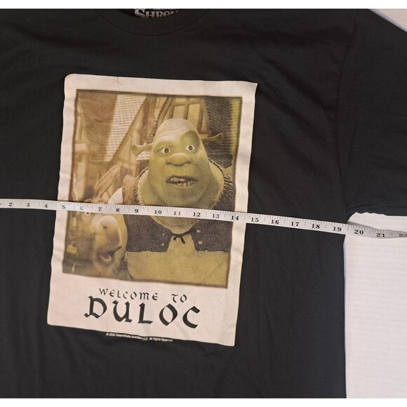 Shrek & Donkey Welcome to Duloc T-Shirt Men's Large NEW Graphic Tee 2020 L - Picture 3 of 5